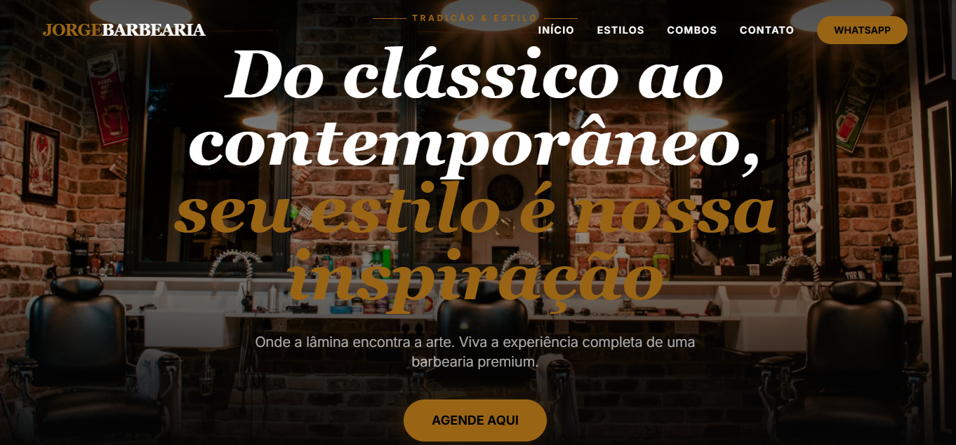 Preview: Landing Page Barbearia